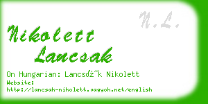 nikolett lancsak business card